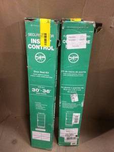 Lot of 2 Unique Home Designs White Security Door Seal Kit Customer Returns See Pictures