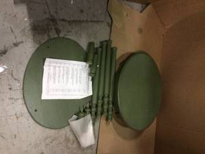 Simplify Antique Green Oval End Table Customer Returns See Pictures