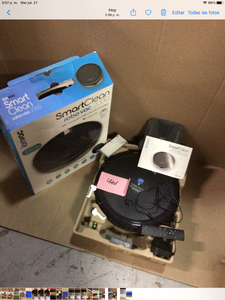 Ionvac Smartclean 2000 Robovac - Hardwood &amp Carpet Smart Robotic Vacuum, Controlled via Mobile App or Voice Activated Commands Customer Returns See Pictures