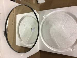 Rollo 23 in. x 23 in. Classic Round Framed Black Wall Mirror Customer Returns See Pictures