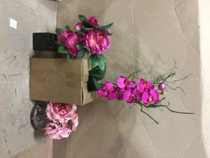 Phalaenopsis Orchid and Twig Artificial Arrangement in Floral Jar Customer Returns See Pictures