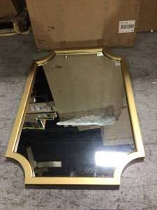 Medium Irregular Gold Contemporary Mirror (36 in. H x 24 in. W) Customer Returns See Pictures