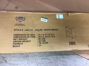 White Microwave Cart with Storage Customer Returns See Pictures