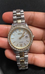 Seiko Womens Two Tone Solar Watch - SUT074 The retail price $295.99