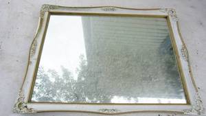 lot 70 image: Mirror With Antique White Frame