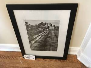 lot 199 image: Black & White Artwork - Buffalo and Railroad
