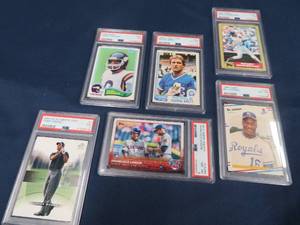 6 PSA GRADED SPORTS CARDS