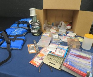 FISHING LOT- FISHING TACKLE - LIFE JACKETS - FISHING LINE - LURES- AND MORE