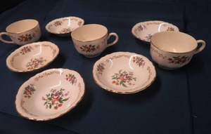 VINTAGE RARE CHINAWARE SETS - TEA CUPS AND SAUCERS
