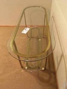 Glass Oval Table