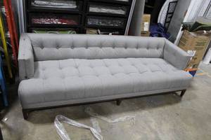 Upholstered Living Room Couch Grey 89Lx25Wx34H