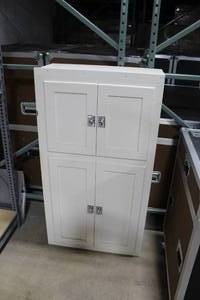 Cabinet 2-tier 4-door 3-shelf 28-12Wx10Dx53H