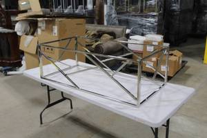 Chrome Metal Coffee Table Base 47Lx23-12Wx15H