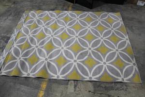 New Port Area Rug Grey-Yellow 7Lx5W