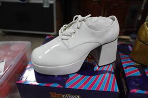 Funtasma Jazz Platform Shoes White Pat Size Large (in box)