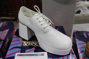 Funtasma Jazz Platform Shoes White Pat Size Large (in box)