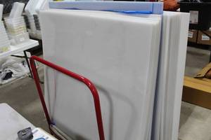Lot of (10) Acrylic Panels White 45Lx42-12W