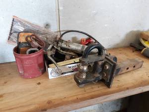 lot 233 image: 2 Receiver Hitch, Grease Gun and More