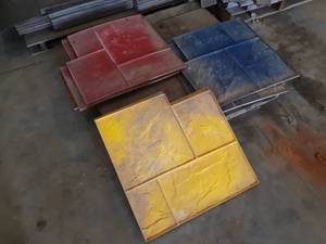 lot 237 image: Lot of (7) Proline Concrete Stamps 24 x 24 - Ashlar Roman Slate - Includes A,B & C