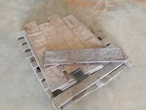 lot 240 image: Lot of (6) Cobblestone Concrete Stamps 39 x 28, & (1) 33-12 x 7 -  All the Same Style