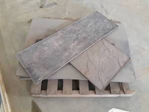 lot 241 image: Lot of (6) Slate Tile Concrete Stamps 42 x 28  More