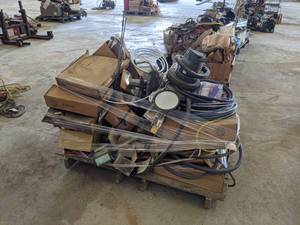 lot 96 image: PALLET LOT - Truck Parts, Tubing  Hose, Buffer, Hose Clamps w Display and More