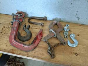 lot 146 image: Lot of Hooks and Clamp
