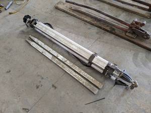 lot 165 image: CST Aluminum Surveyors Tripod and Leveling Rods