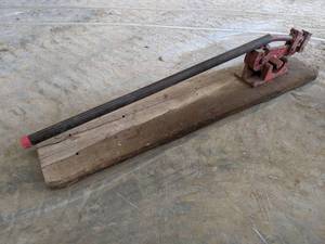 lot 168 image: Large Rebar Bender - Measures about 58 Long Overall