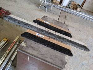 lot 172 image: Lot of (3) Cement Brooms (2) 24 and (1) 48
