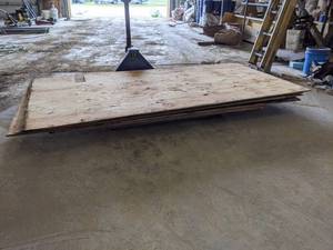 lot 247 image: Lot of (8) 12 Plywood Sheets - Measure between 6 x 4 x 12 and 8 x 4 x 12 - Used