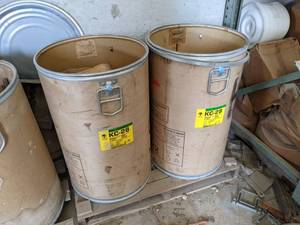 lot 269 image: (2) Barrels of 34 x 16 Bent Anchors - Each Barrel is about Half Full - Includes Nuts and Washers