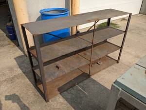 lot 276 image: Steel Storage Shelf - Measures about 62 x 16 x 38 High