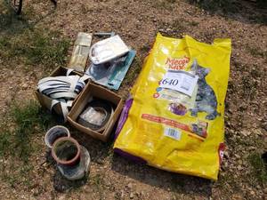 lot 640 image: Hardware  with Rifle Cleaning Kit, Soap Dispenser Kit, Weather Stripping, Stationary Math Set 9-piece, Hose