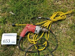 lot 653 image: Milwaukee Magnum Holeshooter Drill  with Extension Cord