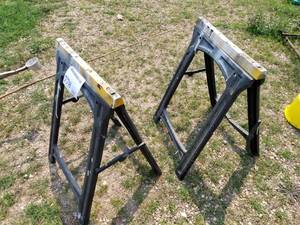 lot 778 image: Lot of (2) Plastic Sawhorses