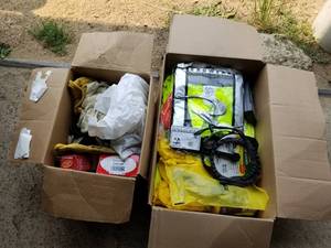 lot 743 image: Safety Apparel, Digital Vacuum Gauge DV-22N, GFCI, Work Gloves, and more (in 2 boxes)