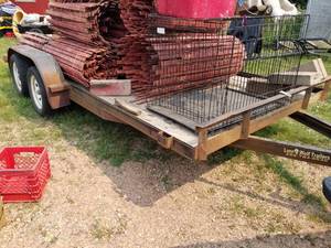 lot 603 image: Lone Wolf Trailers 16 Flatbed Trailer