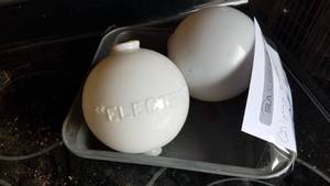 lot 781 image: Lot of (2) Electra Glass Lighting Rod Balls