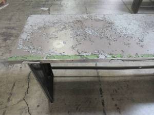 lot 201 image: Husky Work Benches 6 ft. Stainless Steel Top Workbench 72WB01SS-THD