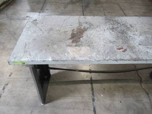 lot 203 image: Husky Work Benches 6 ft. Stainless Steel Top Workbench 72WB01SS-THD