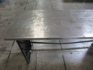 lot 205 image: Husky Work Benches 6 ft. Stainless Steel Top Workbench 72WB01SS-THD