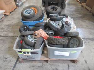 lot 215 image: WHOLESALE MIXED PALLET OF TIRES AND CASTERS