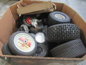 lot 216 image: WHOLESALE MIXED PALLET OF TIRES AND CASTERS