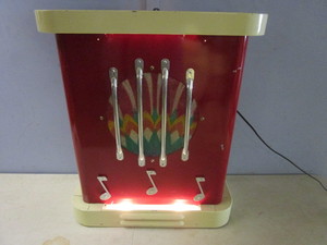 ART-DECO SPEAKER CABINET, WITH SOFT LOWER GLOWING LIGHT