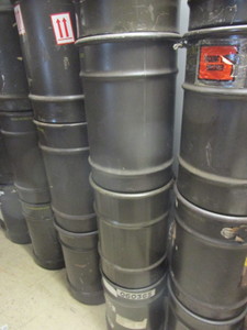 HEAVY-DUTY RESEALABLE METAL BARRELS - 17 TOTAL