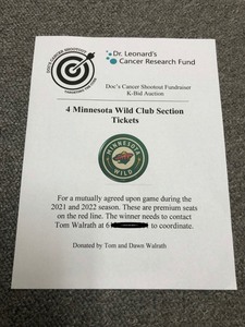 lot 36 image: 4 MN Wild premium seats for 2021-2022 season