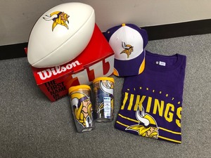 lot 40 image: Minnesota Vikings Merch Package