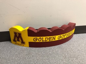 lot 42 image: Vintage Minnesota Gophers Painted Cement Decoration