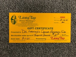 lot 51 image: Lions Tap Famous Hamburgers Restaurant Gift Card #2